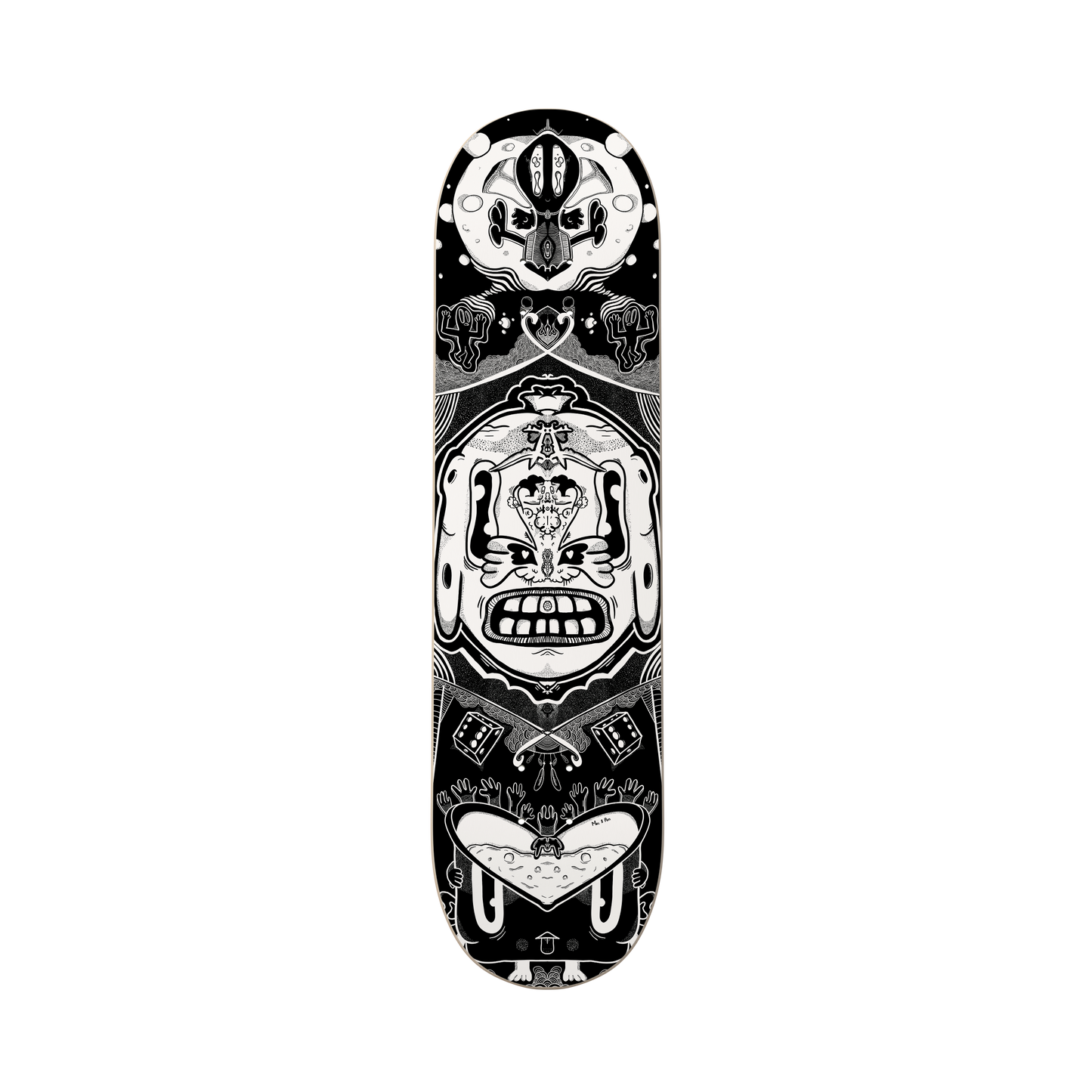 Planche de skate avec illustration - " Huge tattoo bro "