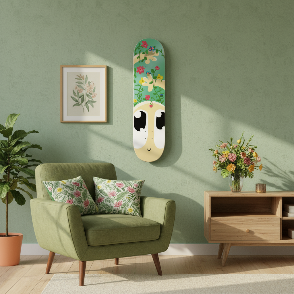 Planche de skate avec illustration - Chill Garden