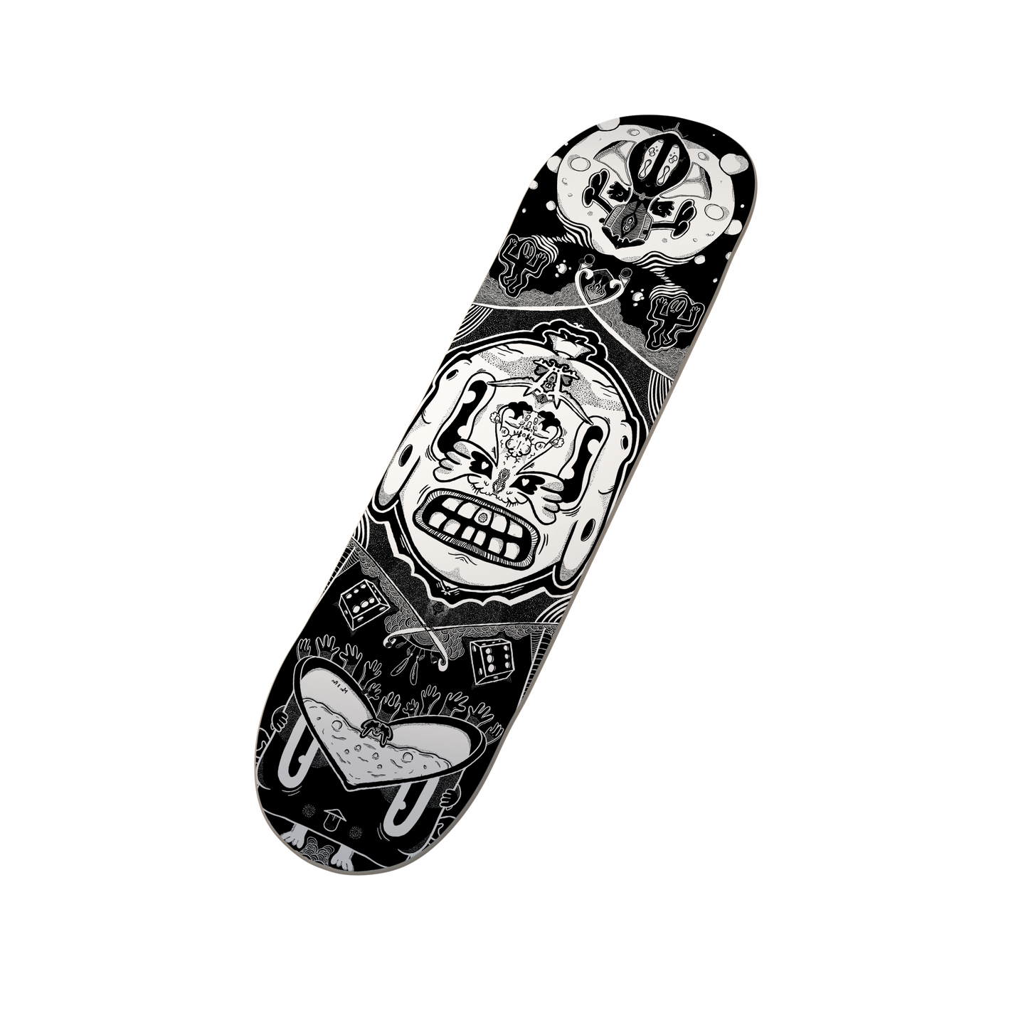 Planche de skate avec illustration - " Huge tattoo bro "