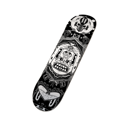 Planche de skate avec illustration - " Huge tattoo bro "